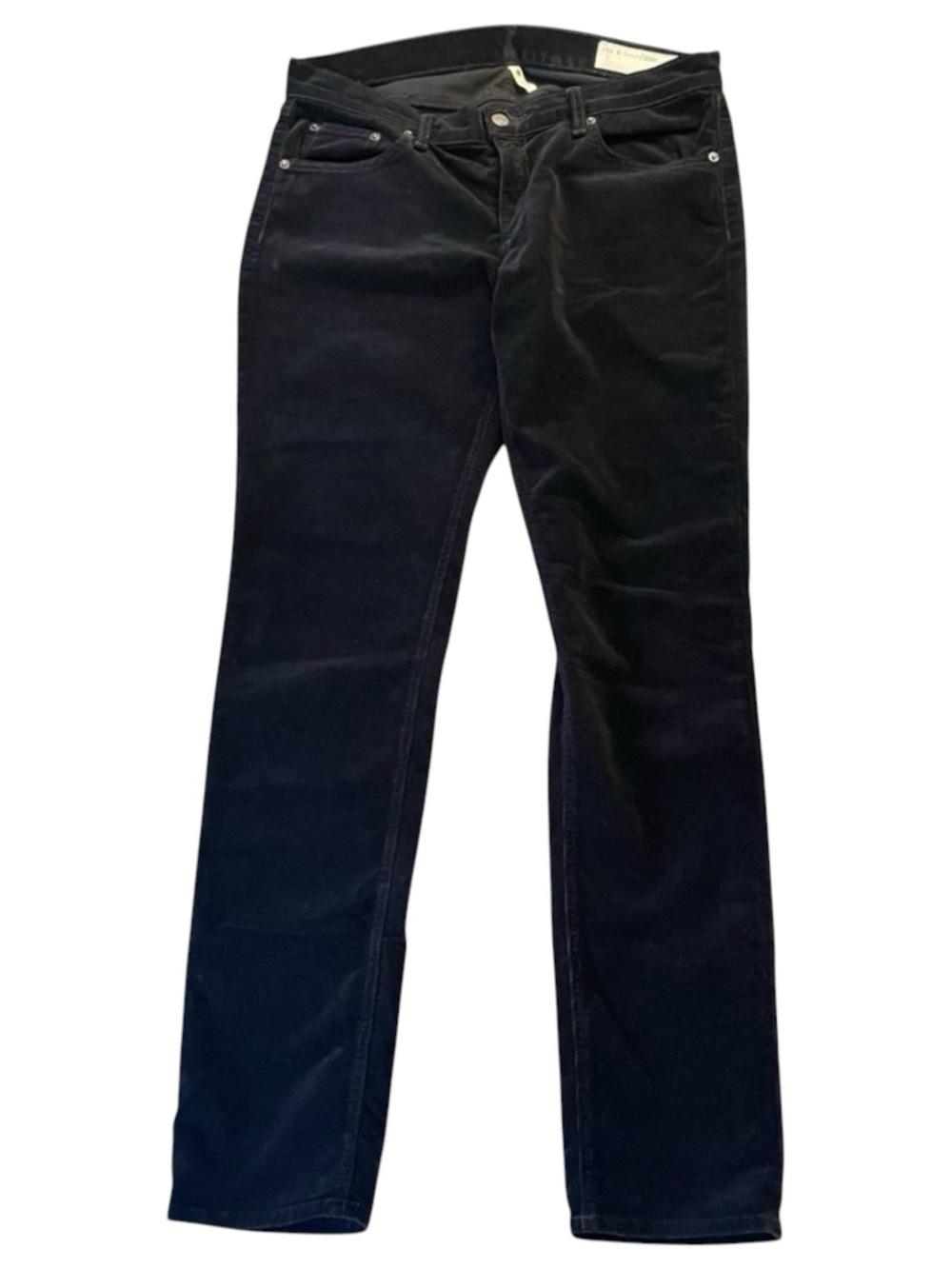 Rag & Bone Black Micro-Corduroy Skinny Pants (31x31)